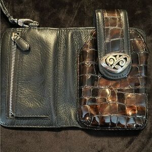 Brighton Black and Brown Leather Wallet